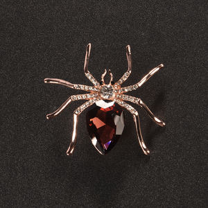Broche araignée tendance pour femme avec strass multicolores - Product Image 4