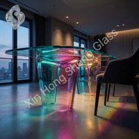Panneau de verre décoratif multicolore dégradé, design personnalisé pour salon, escalier extérieur, hôtel, bureau, style moderne