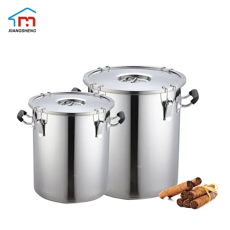 Pot d'étanchéité de haute qualité en acier inoxydable, grand conteneur en acier inoxydable, pot d'étanchéité avec baril de verrouillage scellé