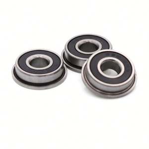 F63800ZZ Flanged <b>Micro</b> Bearing 10x19x7mm Long Life Steel Cage 2RS Sealed Chrome Steel - Product Image 1