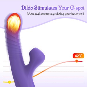 Massageador Pessoal Vibratório e com Movimento de Impulso de 7 Modos, Dispositivo de Cuidado Corporal Telescópico com Motor Duplo, Ferramenta de Bem-Estar em Silicone Recarregável via USB - Product Image 1