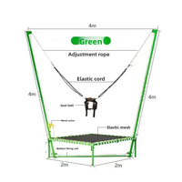 Trampolín Elástico Individual para Niños y Adultos, Equipo de Entretenimiento para Ejercicio y Salto, Actividad de Bungee