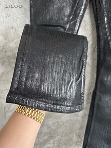 <span class=keywords><strong>Jeans</strong></span> Flare Personalizzati da Uomo, Pantaloni Cargo in Denim Cerato Lavato con Stampa Vintage, <span class=keywords><strong>Jeans</strong></span> Cerati Impermeabili - Product Image 2