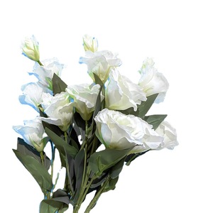 Ramo de Lisianthus Haoche, Flores de Seda Blancas, Accesorios para Bodas, Decoración del Hogar - Product Image 5