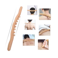 Masseur facial en bois de hêtre, bâton de massage Gua Sha avec fonction musicale pour la relaxation musculaire du dos et le bien-être