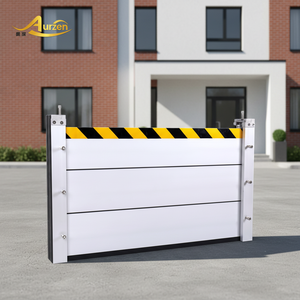 AURZEN Hochbelastbare Aluminium-Hochwasserschutzbarriere für Türen mit Schnellverschluss-Stiften, Höhenverstellbar, Haus- und Garagenschutz - Product Image 1