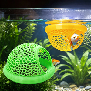 Cueva flotante para camarones impresa en 3D de PLA, refugio para peces Betta, escondite decorativo para acuarios plantados - Product Image 1