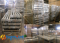 Structure de montage au sol solaire en aluminium HQ Mount pour pieux de fouille simples, pieux à vis, avec acier en C et acier en U robustes et bonne résistance à la corrosion