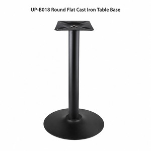 Base de table ronde en fonte de qualité commerciale, noir mat, hauteur 28,3 pouces, pour restaurant, bar, café, prix DDP USA - Product Image 4