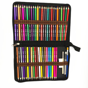 72 piezas de lápices de colores y acuarela surtidos para artistas con mina HB soluble, forma hexagonal, en estuche metálico. - Product Image 4