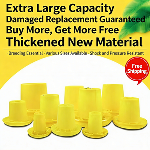 Balde de Ração Amarelo para Criação de Galinhas, Patos e Gansos, Comedouro Automático Anti-Derramamento para Reprodução - Product Image 3