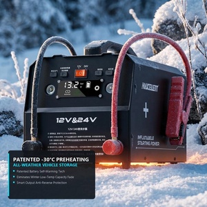 Démarreur de voiture portable 6 en 1 de 180000 mAh avec pompe à air, gonfleur de pneus à double cylindre et lumière d'urgence LED - Product Image 6
