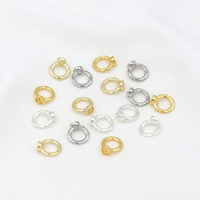 Connecteurs à perles à boucle fermée et crochets finition or 18 carats, anti-décoloration, pour la fabrication de bijoux et de colliers DIY