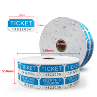 Billets de loterie personnalisés 65mm x 156mm conception colorée Logo rouleaux de billets de loterie