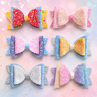 Barrettes à cheveux scintillantes avec nœuds en sequins, style Kpop, nœuds en strass colorés pour filles et femmes, accessoires de fête et de danse