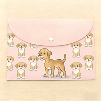 Bolsa de archivos de Pvc con estampado de animales, bolsa para documentos, bolsa de almacenamiento de plástico impermeable, suministros para estudiantes de oficina y escuela