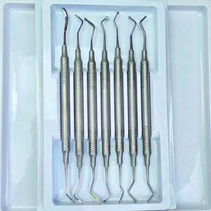 Ensemble de 7 instruments de restauration dentaire en résine composite, outils manuels avec poignée ergonomique - Product Image 1