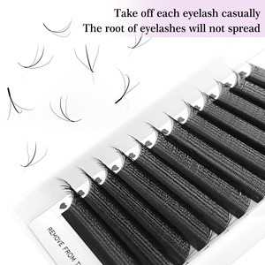 Pestañas Postizas CoMango 3D W+ con Forma de Triple Punta, Extensiones de Pestañas Negras con Forma de W, Súper Suaves - Product Image 5