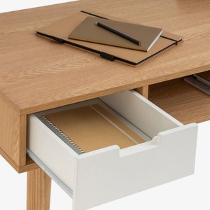 Scrivania <span class=keywords><strong>da</strong></span> Ufficio in Legno Moderna e Minimalista con 2 Cassetti per <span class=keywords><strong>Casa</strong></span>/Ufficio, Vendita all'Ingrosso - Product Image 4