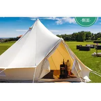 Tente en coton Yurte mongole Camping en plein air Portable Indien Imperméable Coupe-vent Chaud Coupe-vent