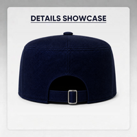 Casquette plate personnalisée avec broderie 88, en sergé de coton, ajustable, unisexe, bleu marine, style streetwear, fournisseur en gros