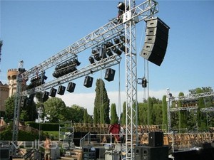 Structure de scène en treillis carré à charge lourde, poutre en treillis d'aluminium soudé modulaire pour support de scène à toit courbé pour événements extérieurs - Product Image 6