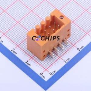 KF2EDGERM-3.5-2*4P Plug-in Terminal Block Bent Lead Through Hole,P=3.5mm Board-to-Board / Socket Closed Screw Fixing 2x4P 3.5mm - Product Image 1