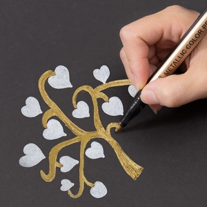 Juego de Marcadores de Punta Suave Acrílicos Impermeables de China, Rotuladores Metálicos Impermeables para Dibujar en Vidrio y Cerámica - Product Image 3
