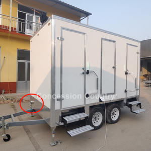 2024 Offre Spéciale mobile toilette remorque luxe 4 stalles toilettes remorque salle de bain <span class=keywords><strong>douche</strong></span> remorque - Product Image 3