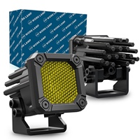 Feux LED de 2 pouces, faisceau large jaune/blanc, IP69K, feux de travail auxiliaires LED cubiques pour camion 4x4, VTT, UTV, SUV, remorque