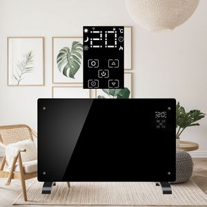 Nouveau produit - Chauffage électrique intelligent à écran tactile en verre LED - Chauffage par convection rapide et sûr avec télécommande pour la maison - Product Image 6