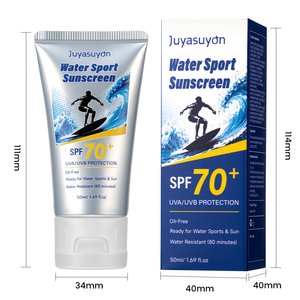 <span class=keywords><strong>Crema</strong></span> <span class=keywords><strong>Solare</strong></span> SPF70+ <span class=keywords><strong>Alta</strong></span> <span class=keywords><strong>Protezione</strong></span> UV Resistente all'Acqua <span class=keywords><strong>ad</strong></span> Assorbimento Rapido Leggera per Spiaggia e Nuoto Viso e Corpo Etichetta Privata - Product Image 6