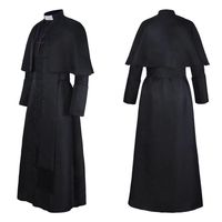 Robe de moine médiévale Costume adulte avec capuche Halloween Cosplay cape de prêtre pour la foire de la Renaissance assistant gothique