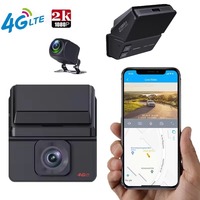 Caméra embarquée 4G 2K WiFi avec GPS, double objectif, DVR de voiture avec garantie d'un an, visualisation en direct, visualisation à distance, diffusion vidéo