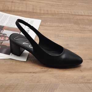 <span class=keywords><strong>Sandali</strong></span> da donna con <span class=keywords><strong>tacco</strong></span> <span class=keywords><strong>basso</strong></span> Slingback alla moda décolleté comode scarpe da ufficio antiscivolo da donna <span class=keywords><strong>sandali</strong></span> con pompa - Product Image 3