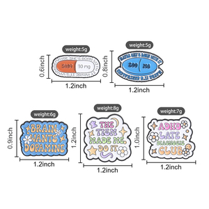 Ensemble d'épingles en émail sur le thème de la santé mentale, TDAH, autisme et broche pilule pour la décoration de sacs à dos - Product Image 6