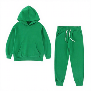 Conjunto Deportivo Estampado Unisex OEM para Otoño/Invierno, Sudadera con Capucha de Color Sólido, Pantalones Deportivos, Logotipo Personalizado, Ropa Casual de Algodón para Niños y Maternidad - Product Image 1