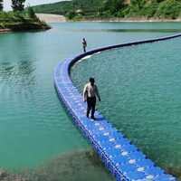 Pont flottant modulaire en HDPE durable, protection UV, caractéristiques imperméables, couleurs personnalisables pour pont flottant de bateau