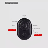 Mise à niveau de l'obturateur sans fil Tiktok Accessoires de caméra Selfie Stick Télécommande de téléphone portable pour le système Tiktok Android et IOS