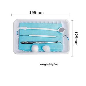 5 En 1 Examen estéril más barato Sonda desechable Pinzas Espejo Kits de instrumentos quirúrgicos dentales - Product Image 3