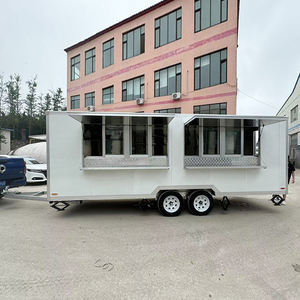 รถขายอาหารแบบเคลื่อนที่สีขาวรถขายอาหารรถเข็นขายอาหารไอศครีมเคลื่อนที่ - Product Image 4