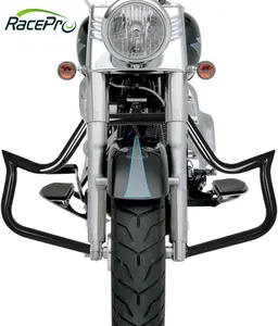 RACEPRO Motorcycle Fat Engine Guard Crash Bar Sharp Corner Looks Highway Crash Bars Protector Frame for Harley Davidson Touring