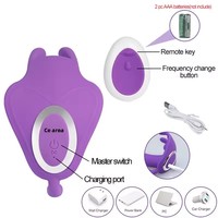 Tragbarer Schmetterlings-Vibrator für Frauen mit Kabelloser Fernbedienung, 10 Geschwindigkeiten, Wasserdicht IPX7, Geräuscharm 40dB - Schmetterlingsförmiges Erwachsenenspielzeug