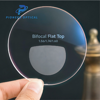 Lentilles optiques Pioneer 1.499 1.56 Cr39 SHMC Bifocales HMC à sommet plat, lentilles optiques à sommet rond, lentilles optiques photochromiques