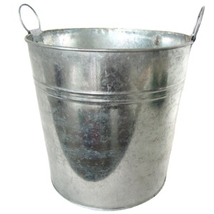 Ngoài Trời Vườn Trang Trí Chậu Hoa Kích Thước Lớn Mạ Kẽm Bề Mặt Đôi Tai Sắt Kim Loại Xô - Product Image 5