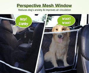 Factory <b>Waterproof</b> Dog Car Seat Cover for Back Seat Pet Car Seat Cover Pad Foldable with Mesh Window Durable Dog Car Seat Cover - Product Image 4