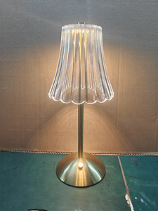 2600mAh Rechargeable À Piles Métal Moderne Cristal Lampe De Table Lampara Para Mesa De Noche pour Chambre Chevet Décoratif - Product Image 4