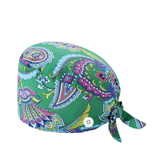 Elegantes Gorros Quirúrgicos con Forro de Satén y Botones, Gorros de Enfermera con Estampado de Dibujos Animados, Gorros Médicos para Enfermeras, Gorros Quirúrgicos Lavables para Mujer - Product Image 5