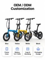Vélo électrique pliable léger de 16 pouces, 250W 36V, pliable en 3 étapes pour coffre de voiture, bateau, camping-car