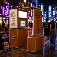 Machine Photobooth Modulaire avec Écran Tactile et Impression Instantanée pour Smartphones et iPad – Idéale pour Centres Commerciaux et Utilisation Extérieure